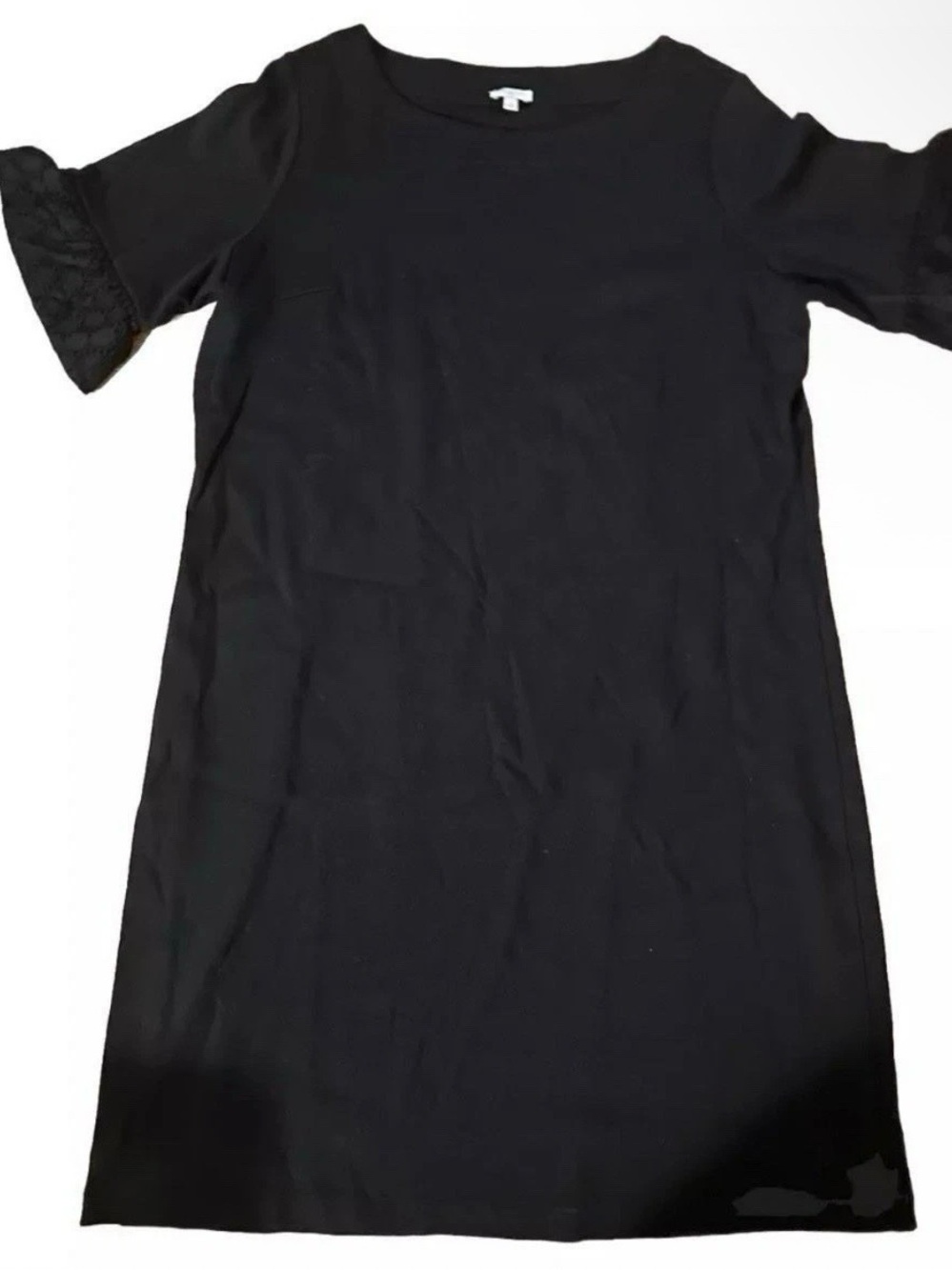 Women’s Talbots Short Sleeve Black Dress With Eyelet Sleeves Size 1X